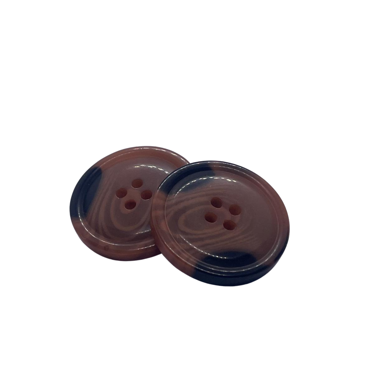 Kaban İçin 6 Adet Plastik Düğme (28mm, Kahve)