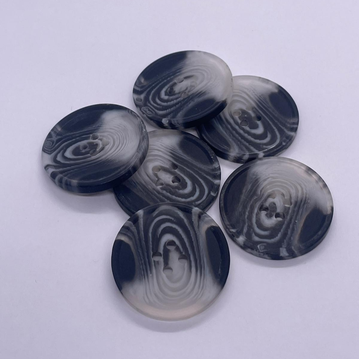 Kaban İçin 6 Adet Plastik Düğme (28mm, Gri) - Görsel 2