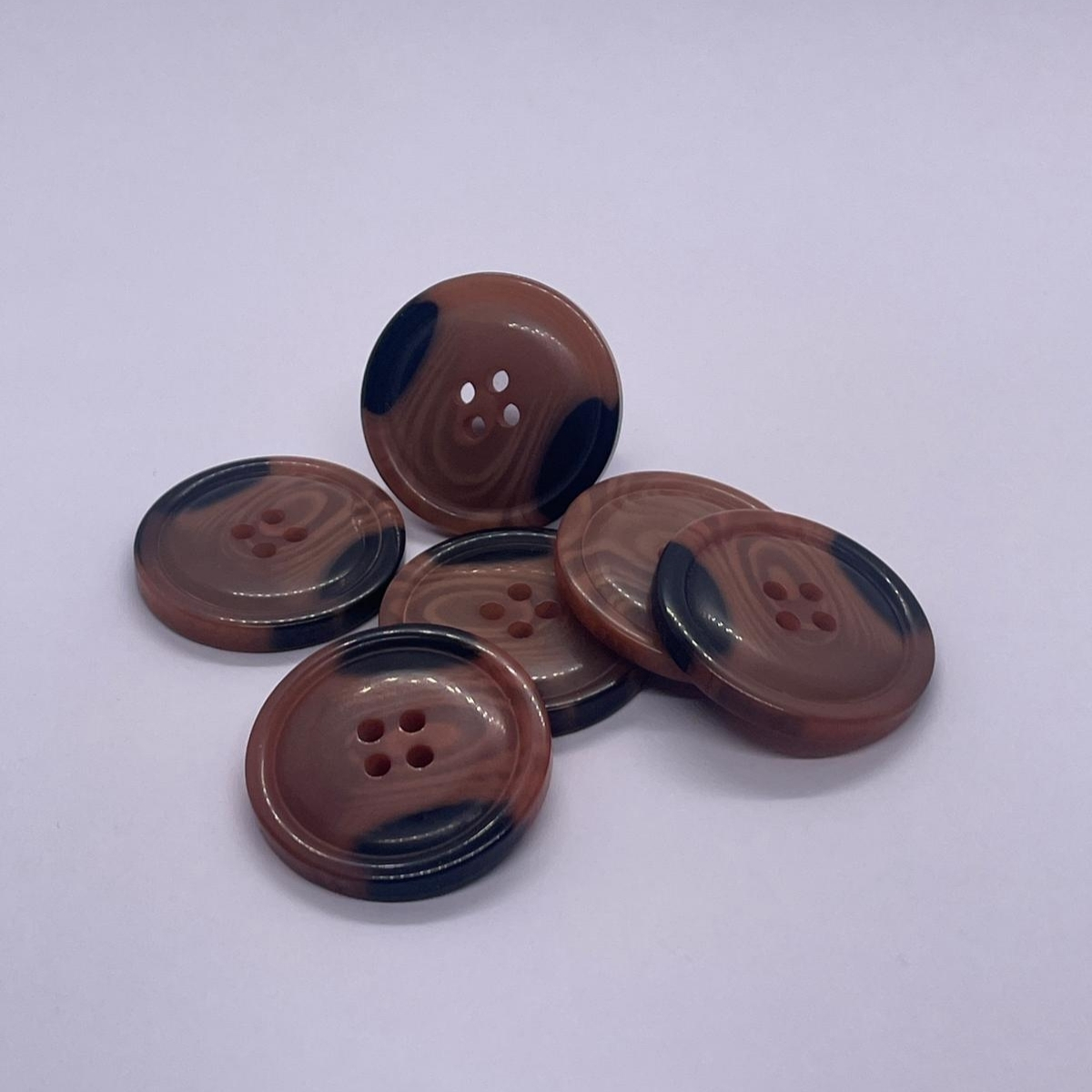 Kaban İçin 6 Adet Plastik Düğme (28mm, Kahve) - Görsel 2