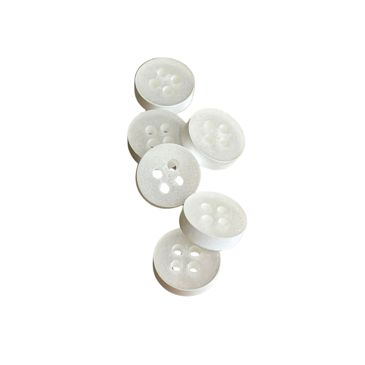 Yuvarlak 6 Adet Gömlek Düğmesi (9mm, Şeffaf)