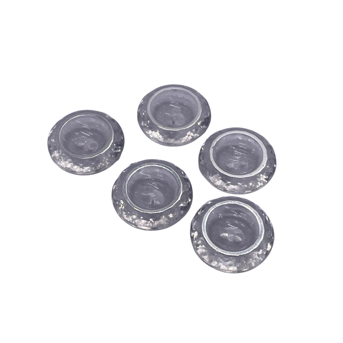 5 Adet Kristal Plastik Düğme (18mm)