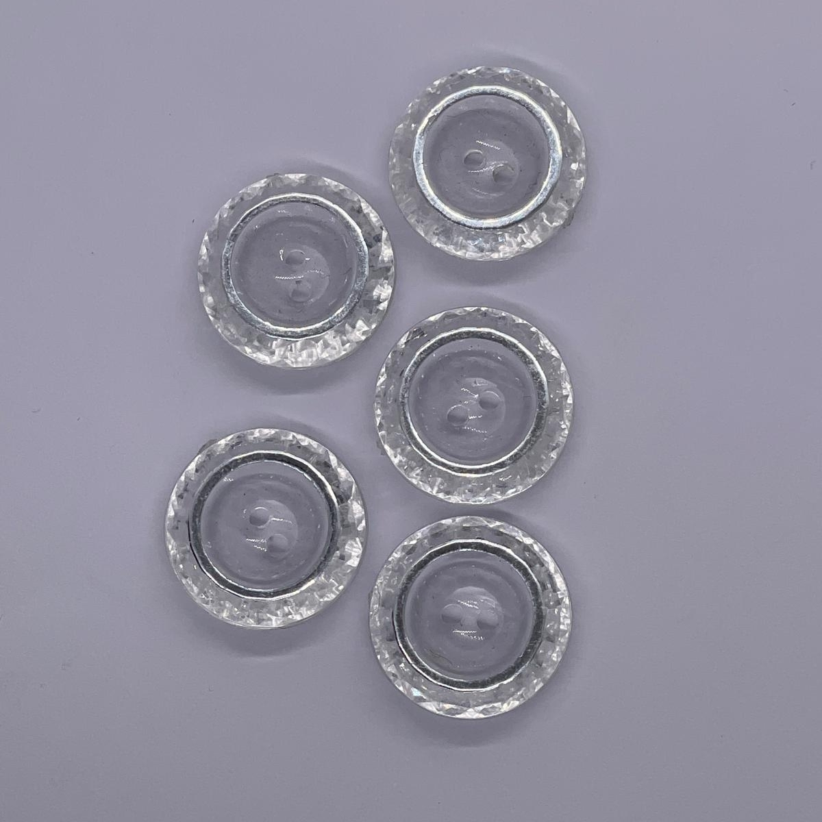 5 Adet Kristal Plastik Düğme (18mm) - Görsel 3