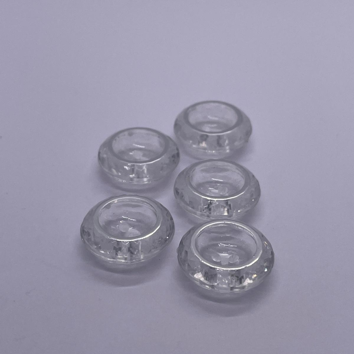 5 Adet Kristal Plastik Düğme (18mm) - Görsel 2